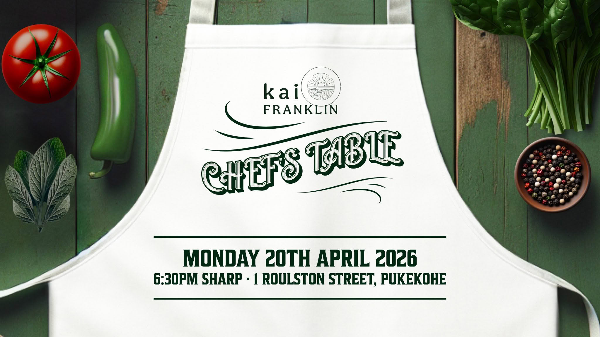 Pull Up a Chair: Kai Franklin Chef’s Table Returns to Pukekohe